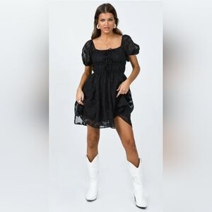NWT - Princess Polly Black Mini Dress size 2